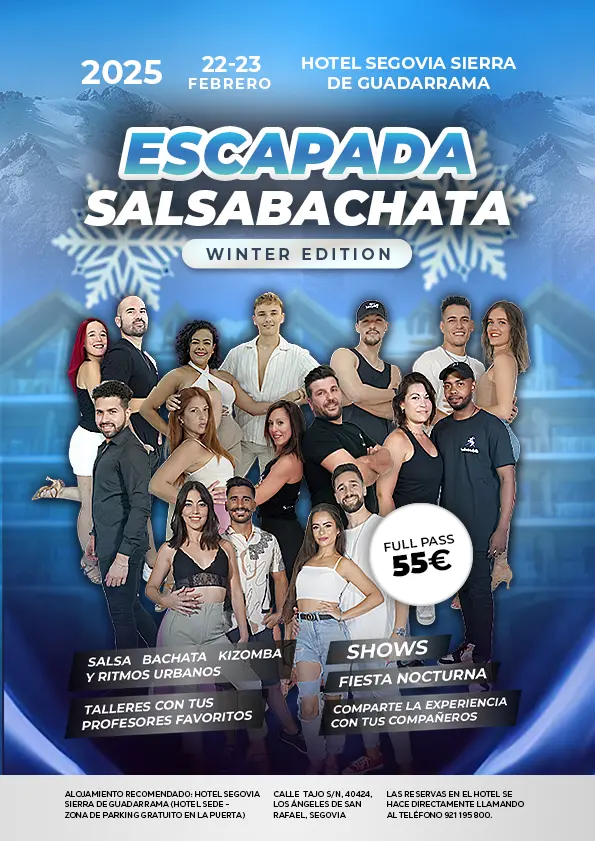 Flyer de Escapada Salsabachata Segovia - Winter edition 2025